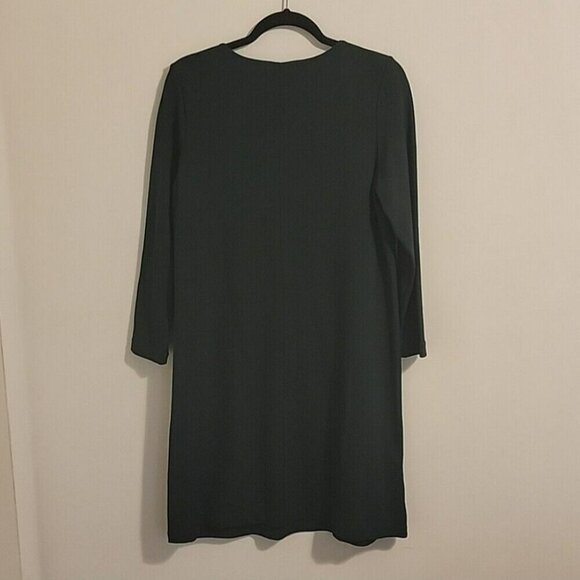 H&M Green Pullover Shift dress With Quarter Sleeves Size M - Picture 4 of 6